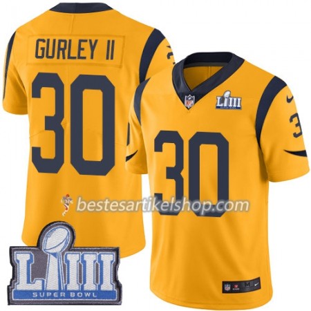 Herren Los Angeles Rams Trikot Todd Gurley II 30 Nike Gold 2019 Super Bowl LIII